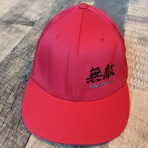 Mu Te Ki Racing Gear Hat Red Flexfit Baseball Cap